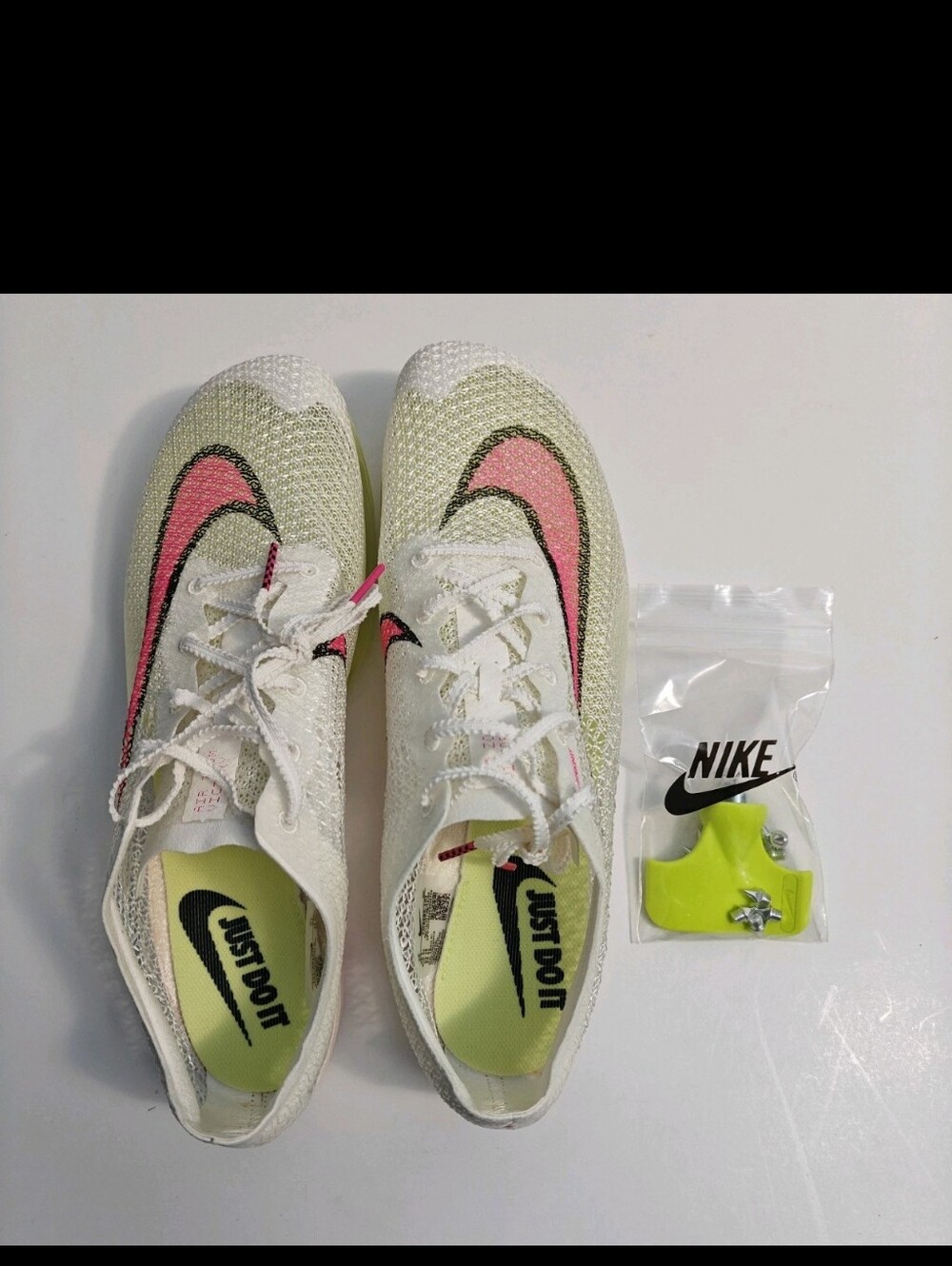 Nike Size 9 Men Air Zoom Victory Track Spikes Sail Pink Cleat Shoes CD4385-101 - Picture 5 of 10